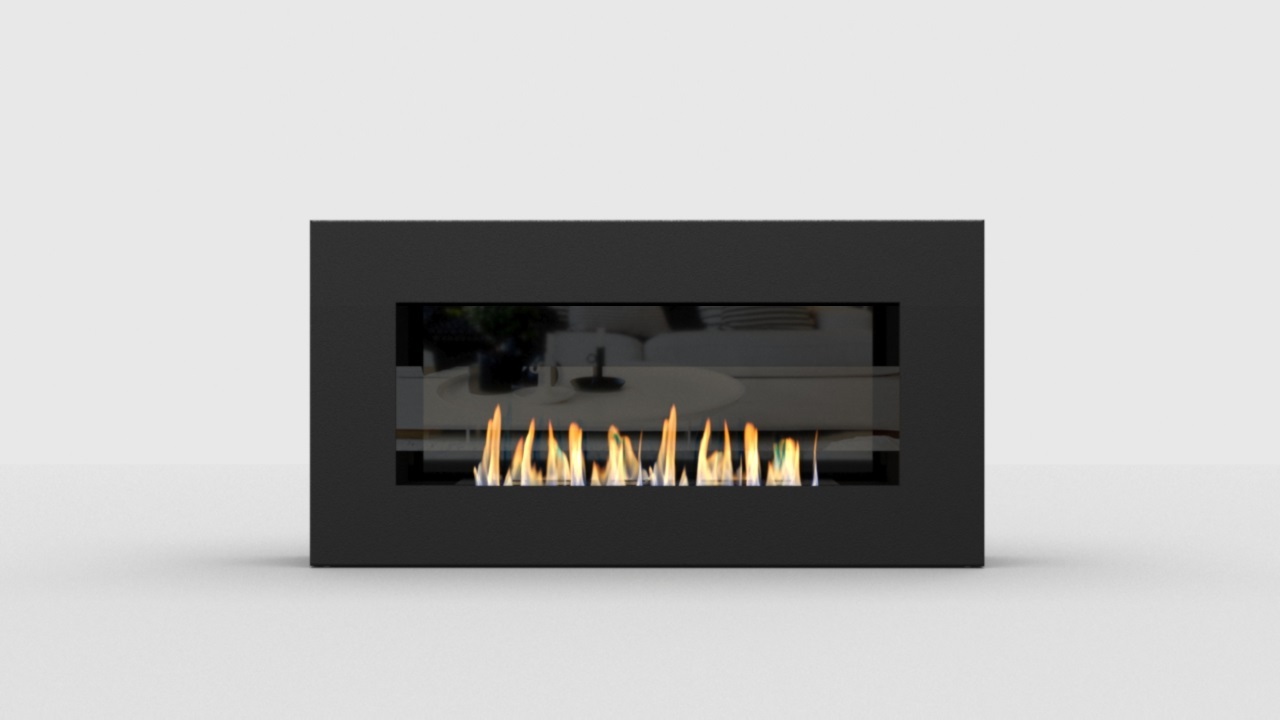 Биокамин "Русский огонь" Лофт 800N настенный с декоративным стеклом (стемалитом) по цене 26 200 руб.