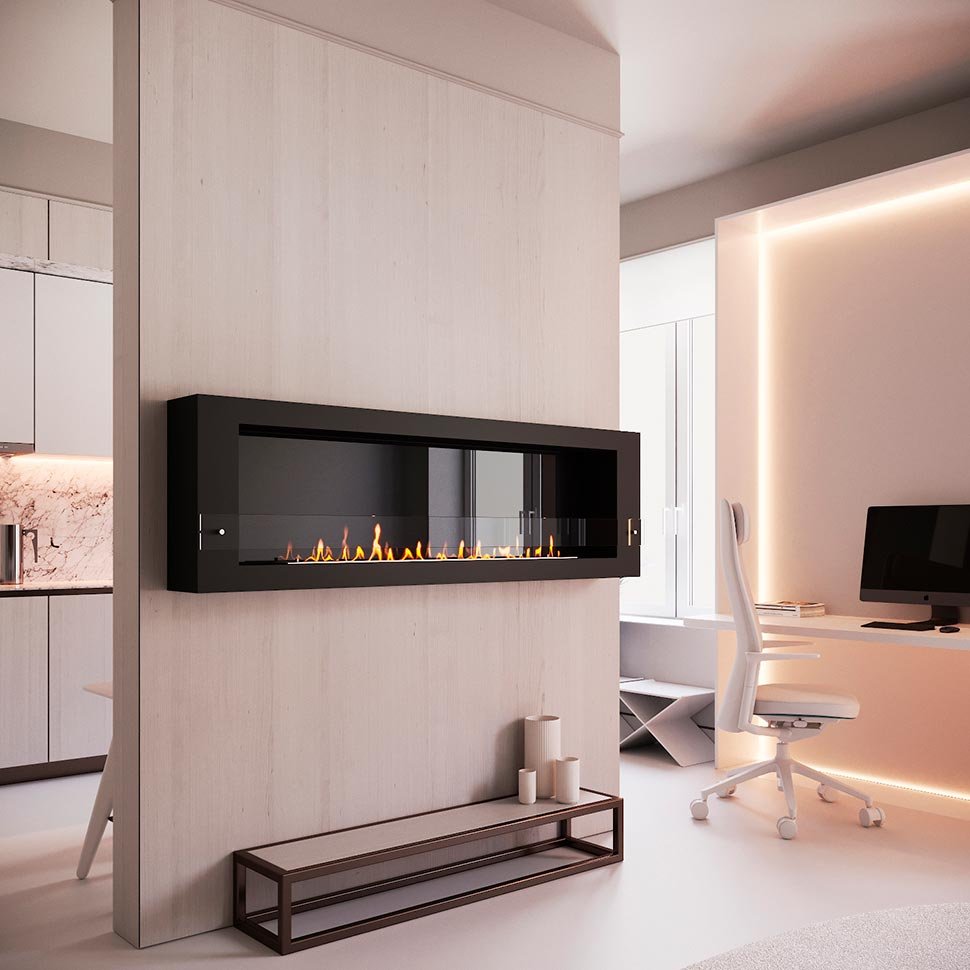 Биокамин SteelHeat WALL LONG 1800 черный, стемалит Биокамин SteelHeat WALL LONG 1800 черный, стемалит по цене 89 040 руб.