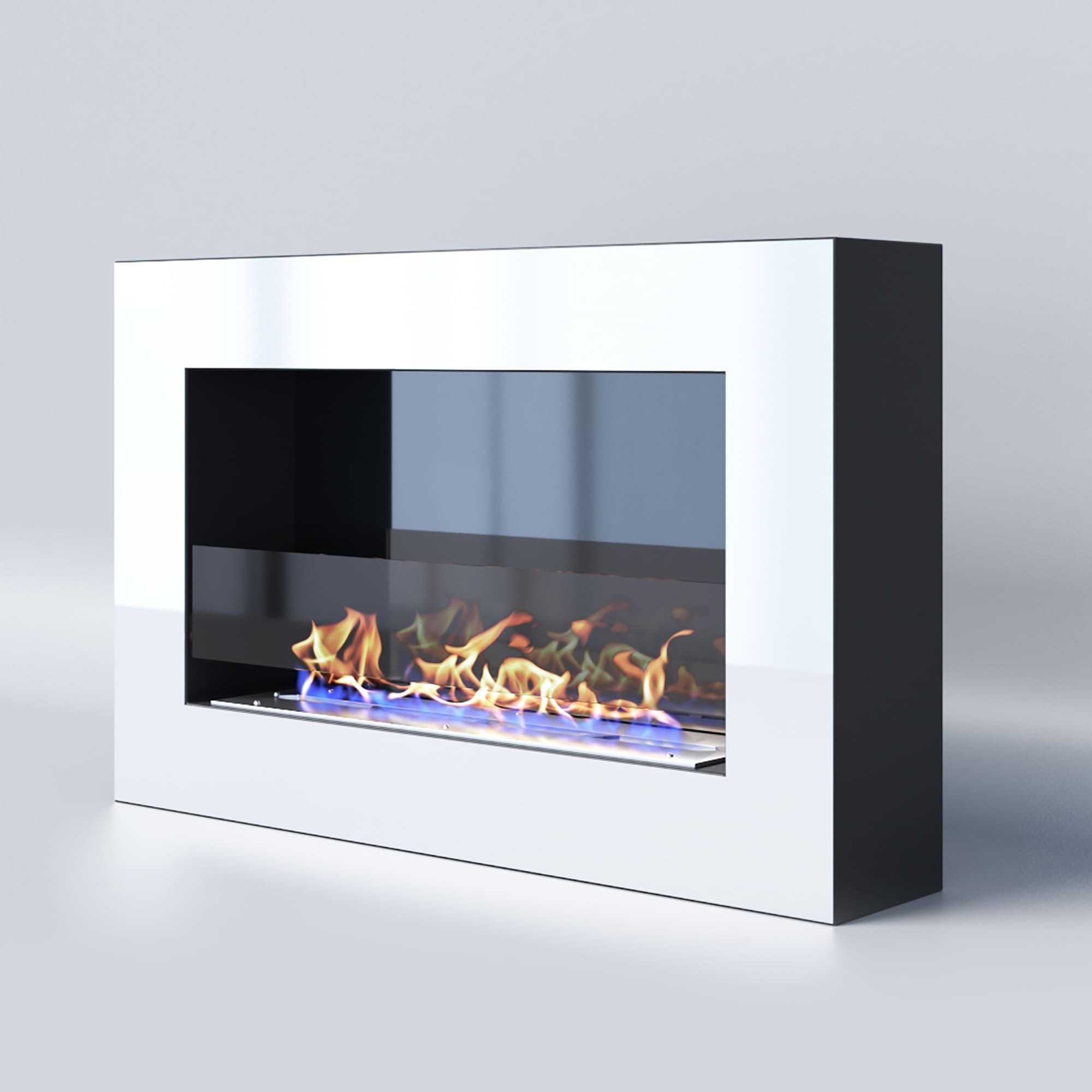 Биокамин "Русский огонь" Хай-тек 800N настенный (высота 500мм.) с защитным и декоративным стеклом по цене 38 550 руб.