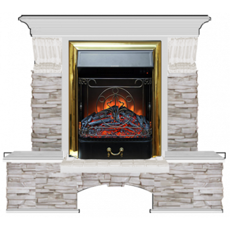 Бостон К Мисхор (беленый дуб)+Majestic Brass Бостон К Мисхор (беленый дуб)+Majestic Brass