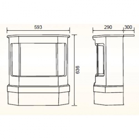 Электрокамин EFP/C – 1000RC
